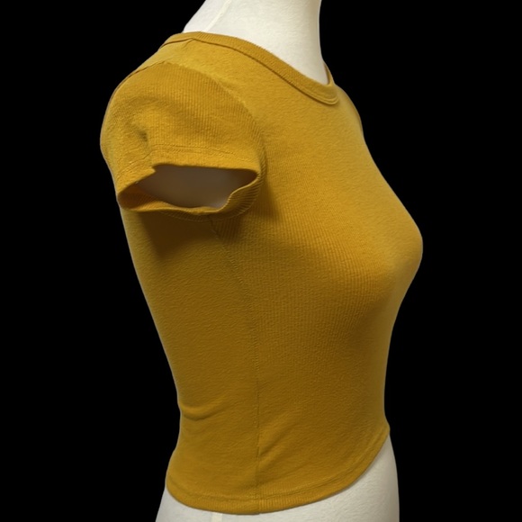 Rue 21 * Gold-Orange Color * Short Sleeve Ribbed Top * XS - Picture 4 of 10